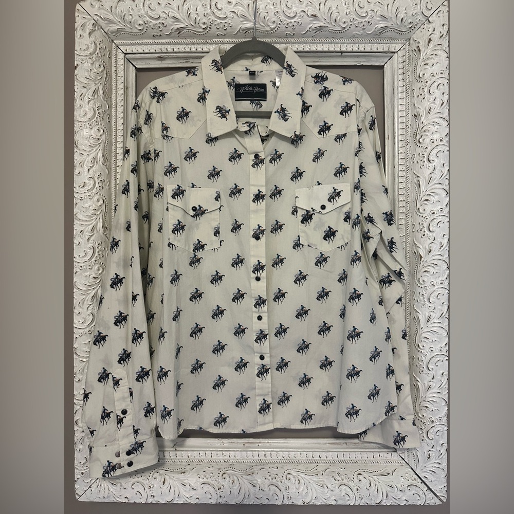 White Horse Western Shirt. Size XXL. ❣️